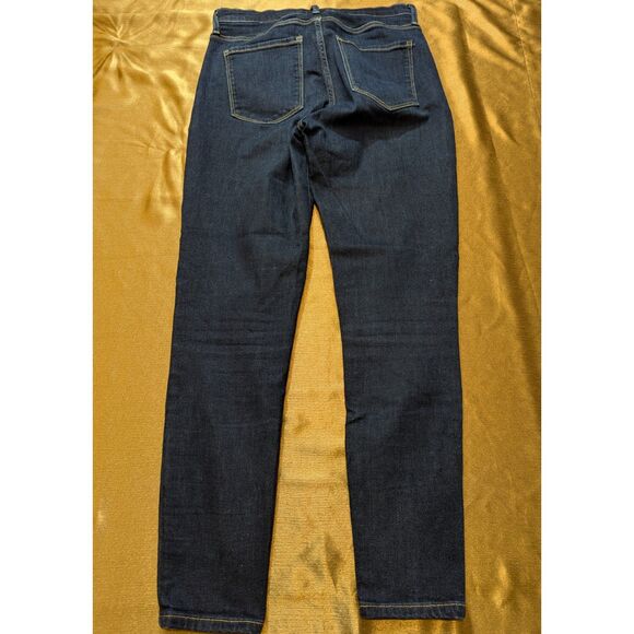 Banana Republic Premium Denim High-Rise Skinny Jeans Dark Wash 28x27, stretchy - Picture 2 of 6